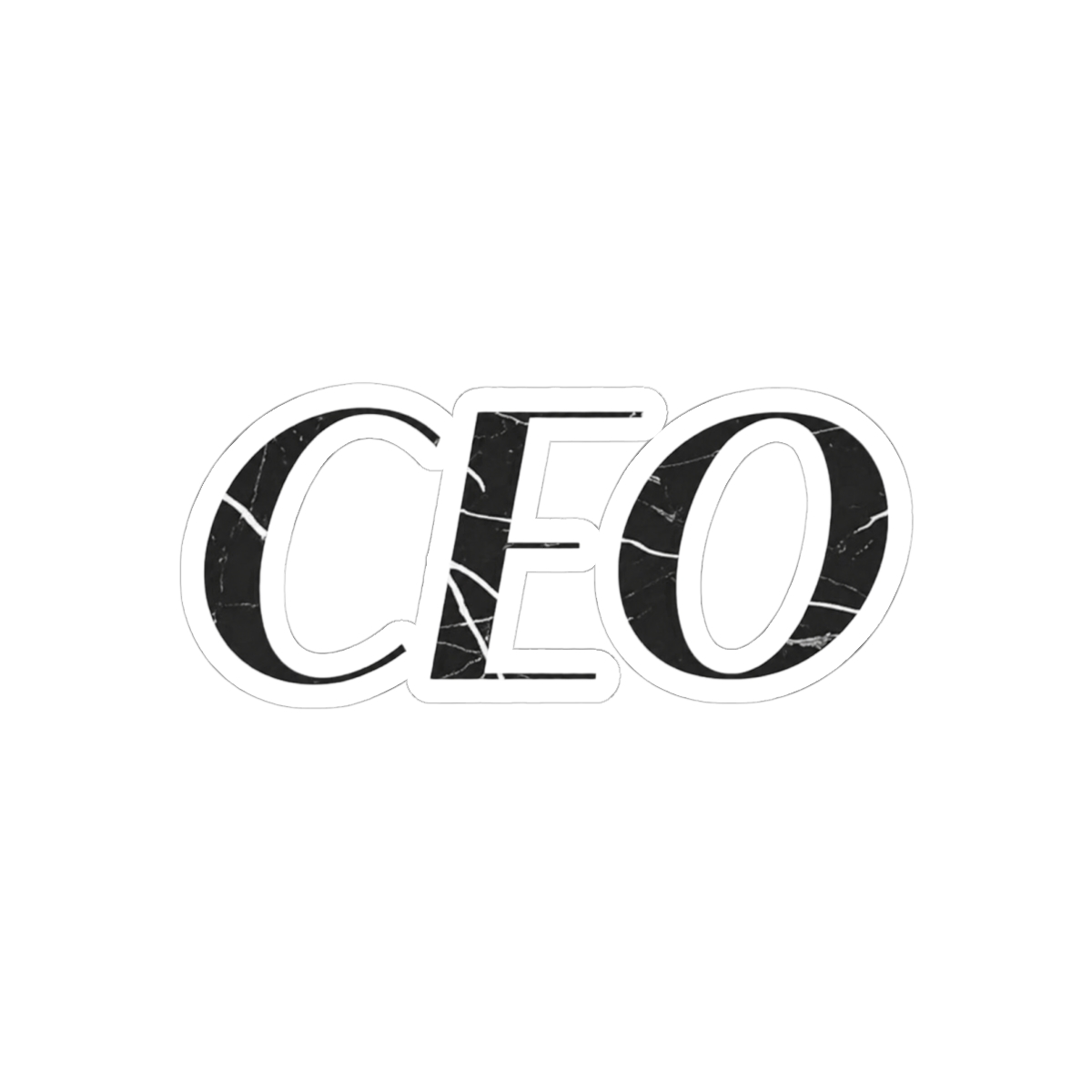 Girl Boss CEO Boss Babe Black Marble Sticker | Bold Vinyl Decal